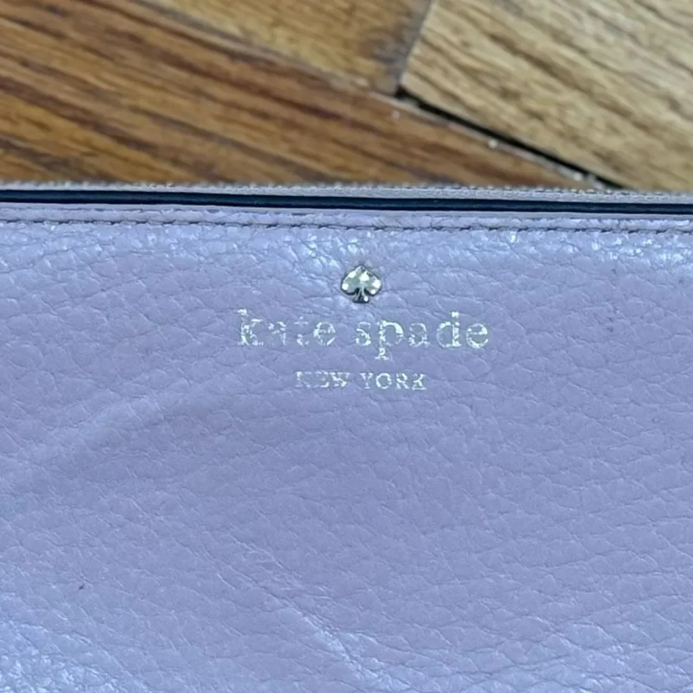 Kate Spade Mauve Pink Leather Zip Around Continental Wallet